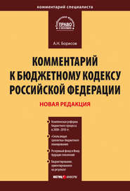 бесплатно читать книгу Комментарий к Бюджетному кодексу Российской Федерации автора Александр Борисов