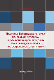 бесплатно читать книгу Практика Европейского суда по правам человека в области защиты трудовых прав граждан и права на социальное обеспечение автора Е. Сыченко
