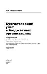 бесплатно читать книгу Бухгалтерский учет в бюджетных организациях автора Елена Подсевалова