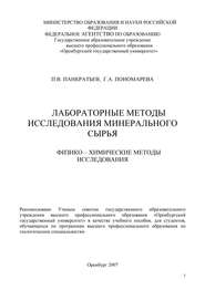 бесплатно читать книгу Лабораторные методы исследования минерального сырья. Физико-химические методы исследования автора П. Панкратьев