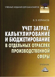 бесплатно читать книгу Учет затрат, калькулирование и бюджетирование в отдельных отраслях производственной сферы автора Вагиф Керимов