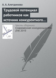 бесплатно читать книгу Трудовой потенциал работников как источник конкурентного преимущества автора Анна Алетдинова