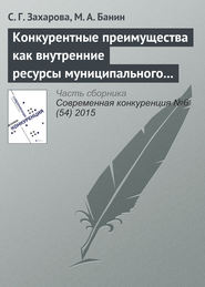 бесплатно читать книгу Конкурентные преимущества как внутренние ресурсы муниципального района автора С. Захарова