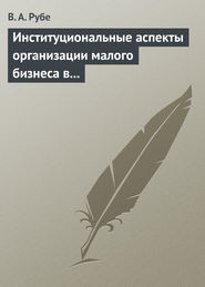 бесплатно читать книгу Институциональные аспекты организации малого бизнеса в развитых странах и в России. Учебное пособие автора Вера Рубе