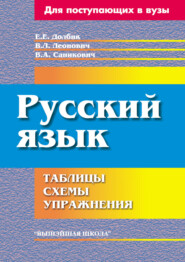бесплатно читать книгу Русский язык. Таблицы, схемы, упражнения автора Елена Долбик