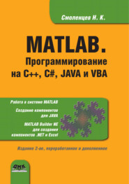 бесплатно читать книгу MATLAB. Программирование на С++, С#, Java и VBA автора Николай Смоленцев