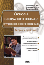 бесплатно читать книгу Основы системного анализа и управления организациями. Теория и практика автора И. Бочарников