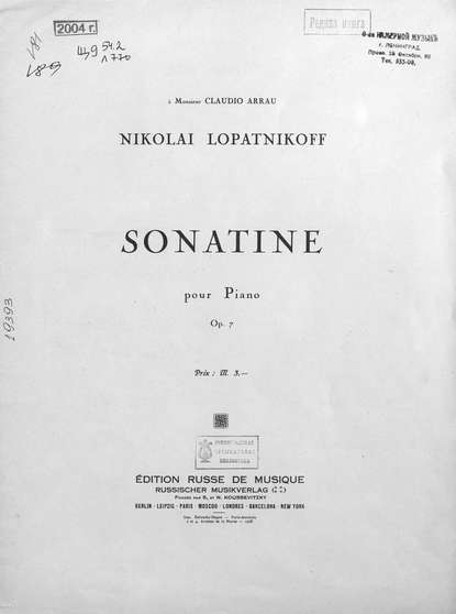 Sonatine pour Piano