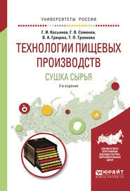 бесплатно читать книгу Технологии пищевых производств. Сушка сырья 3-е изд., испр. и доп. Учебное пособие для вузов автора Геннадий Касьянов