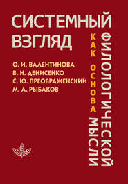 бесплатно читать книгу Системный взгляд как основа филологической мысли автора Ольга Валентинова