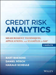 бесплатно читать книгу Credit Risk Analytics. Measurement Techniques, Applications, and Examples in SAS автора Bart Baesens