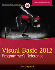 бесплатно читать книгу Visual Basic 2012 Programmer's Reference автора Rod Stephens