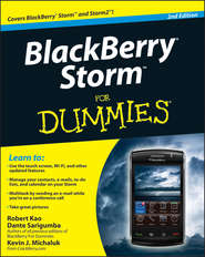 бесплатно читать книгу BlackBerry Storm For Dummies автора Robert Kao