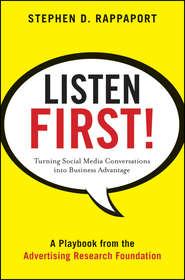 бесплатно читать книгу Listen First!. Turning Social Media Conversations Into Business Advantage автора Stephen Rappaport