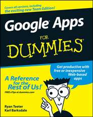 бесплатно читать книгу Google Apps For Dummies автора Ryan Teeter