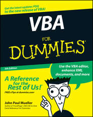 бесплатно читать книгу VBA For Dummies автора John Paul Mueller