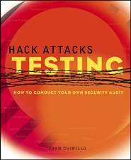 бесплатно читать книгу Hack Attacks Testing. How to Conduct Your Own Security Audit автора John Chirillo