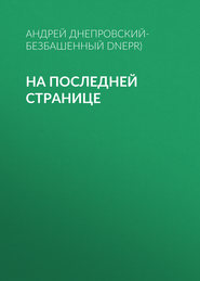 бесплатно читать книгу На последней странице автора Андрей Днепровский-Безбашенный (A.DNEPR)
