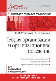 бесплатно читать книгу Теория организации и организационное поведение. Учебник для вузов автора Андрей Блинов