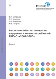 бесплатно читать книгу Аналитический отчет по опросам внутренних и внешних потребителей МИСиС за 2004-2007 гг. автора В.П. Соловьев
