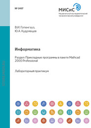бесплатно читать книгу Информатика. Прикладные программы в среде Mathcad 2000 Professional автора Юрий Кудрявцев