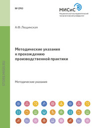 бесплатно читать книгу Методические указания к прохождению производственной практики автора Александра Лещинская