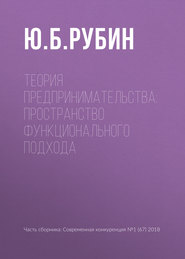 бесплатно читать книгу Теория предпринимательства: пространство функционального подхода автора Юрий Рубин