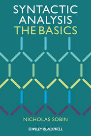 бесплатно читать книгу Syntactic Analysis. The Basics автора Nicholas Sobin