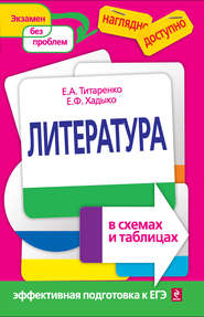 бесплатно читать книгу Литература в схемах и таблицах автора Екатерина Хадыко