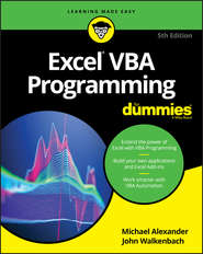 бесплатно читать книгу Excel VBA Programming For Dummies автора John Walkenbach
