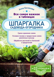 бесплатно читать книгу Шпаргалка садовода-огородника. Все самое важное в таблицах автора Анна Белякова