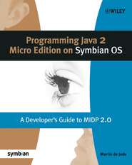 бесплатно читать книгу Programming Java 2 Micro Edition for Symbian OS автора Martin Jode
