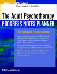 бесплатно читать книгу The Adult Psychotherapy Progress Notes Planner автора Arthur E. Jongsma