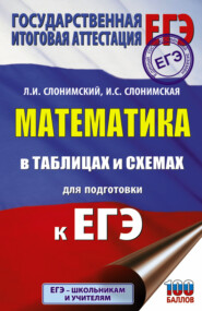 бесплатно читать книгу Математика в таблицах и схемах для подготовки к ЕГЭ автора Ирина Слонимская