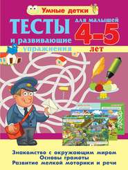 бесплатно читать книгу Тесты и развивающие упражнения для малышей 4-5 лет. Знакомство с окружающим миром. Основы грамоты. Развитие мелкой моторики и речи автора Александра Струк