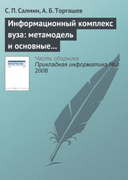 бесплатно читать книгу Информационный комплекс вуза: метамодель и основные процедуры автора А. Торгашев