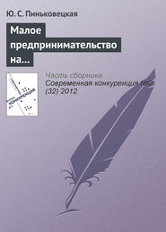 бесплатно читать книгу Малое предпринимательство на рынках совершенной и монополистической конкуренции автора Ю. Пиньковецкая