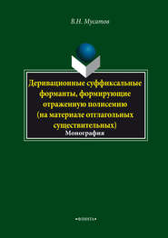 бесплатно читать книгу Деривационные суффиксальные форманты, формирующие отраженную полисемию (на материале отглагольных существительных) автора Валерий Мусатов