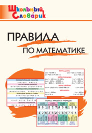 бесплатно читать книгу Правила по математике. Начальная школа автора Литагент ТеревинфDRM