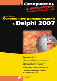 бесплатно читать книгу Основы программирования в Delphi 2007 автора Никита Культин
