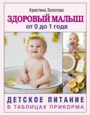 бесплатно читать книгу Здоровый малыш от 0 до 1 года. Детское питание в таблицах прикорма автора Кристина Золотова