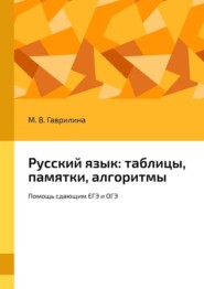 бесплатно читать книгу Русский язык: таблицы, памятки, алгоритмы. Помощь сдающим ЕГЭ и ОГЭ автора М. Гаврилина