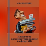 бесплатно читать книгу Налоговое администрирование в сфере МБ автора Сергей Каледин