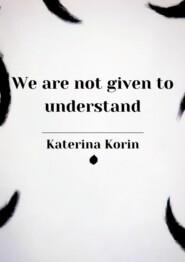 бесплатно читать книгу We are not given to understand автора Katerina Korin