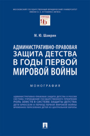 бесплатно читать книгу Административно-правовая защита детства в годы Первой мировой войны автора М. Шамрин