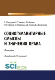 бесплатно читать книгу Социогуманитарные смыслы и значения права. (Адъюнктура, Аспирантура, Бакалавриат). Монография. автора В Цыгановкин