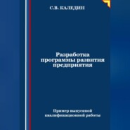 бесплатно читать книгу Разработка программы развития предприятия. Пример выпускной квалификационной работы автора Сергей Каледин