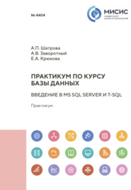 бесплатно читать книгу Практикум по курсу «Базы данных». Введение в MS SQL Server и T-SQL автора Елена Крюкова