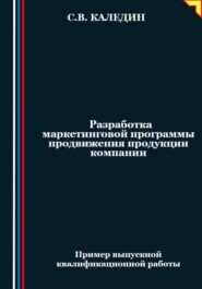 бесплатно читать книгу Разработка маркетинговой программы продвижения продукции компании автора Сергей Каледин