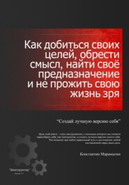 бесплатно читать книгу Как добиться своих целей, обрести смысл, найти свое предназначение и не прожить свою жизнь зря автора Константин Марамыгин